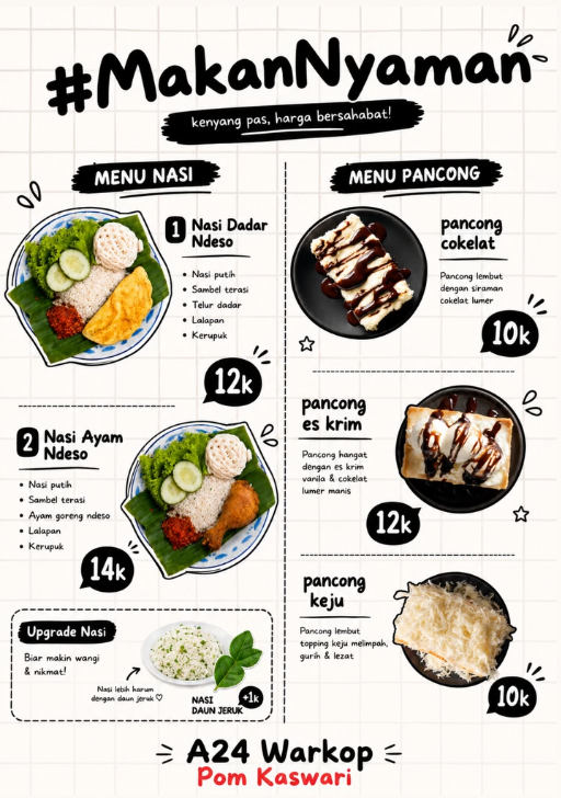 Menu A24 Kaswari 1