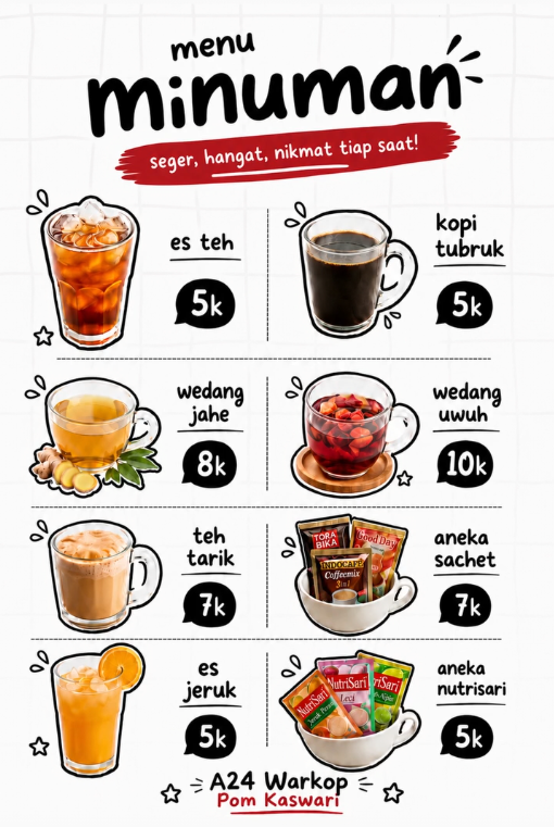 Menu A24 Kaswari 2